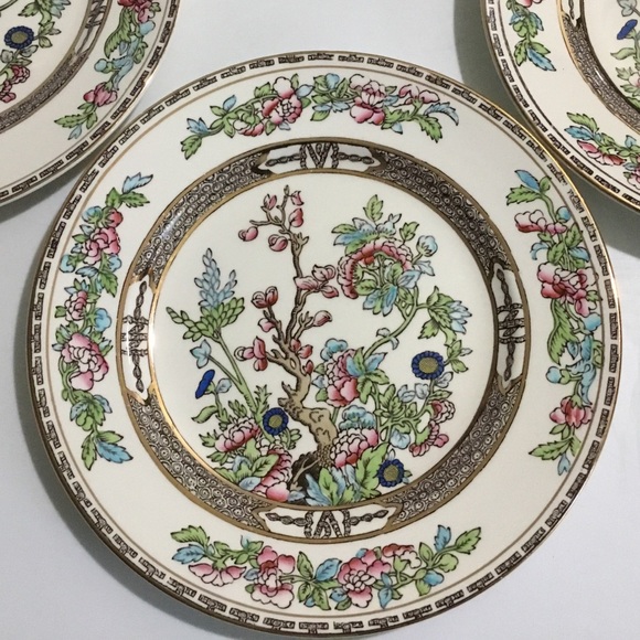 Vintage/Antique Alfred Meakin Ironstone Bengal Tree set of 4 cake plates - Picture 2 of 6